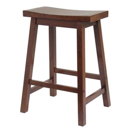 Winsome Winsome 94084 24 Inch Saddle Seat Stool - Walnut 94084